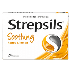 Strepsils Soothing Honey & Lemon- Hộp 24 viên